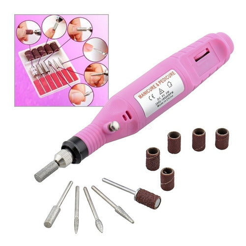 Electric Nail Manicure Drill. Professional. With Drill Bits. 0
