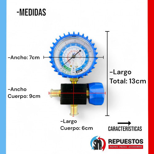 Zero HVAC Low Pressure Manometer R22-R12-R134-R502 3