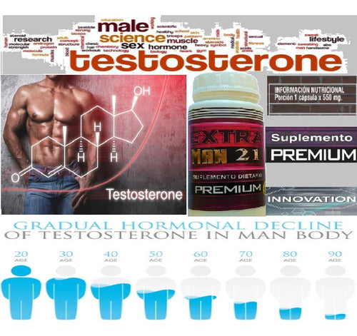 MAN 21 Testoterona Supplement Capsules - Pro Hormonal 3