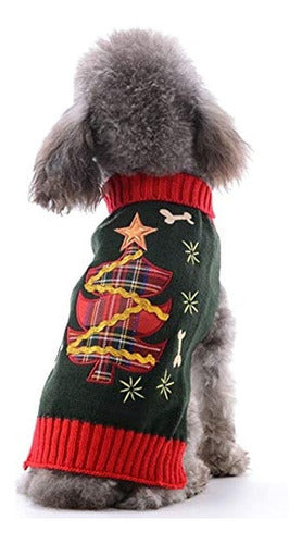 Doggyzstyle Christmas Pet Striped Snowman Sweater 0