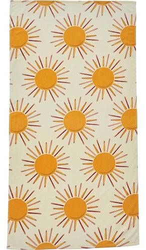 Sun Sprouts 100% Cotton Beach Towel Sun Pattern 0