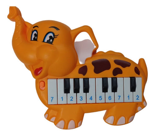 Generic Elephant-Shaped Musical Piano - Battery Operated 0