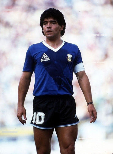 Argentina 1986 World Cup 86 Blue Retro Away Shirt 6