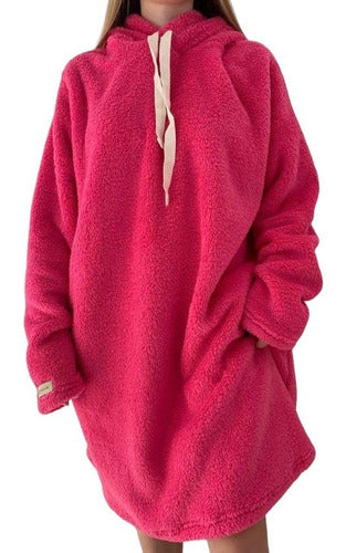 Maxi Teddy Sheepskin Double-Sided Plush Pajama Hoodie 26