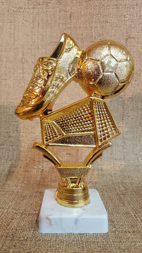 CABPremiaciones Set X15 Trofeo Plástico Fútbol Arco Pelota Botin 13cm Souv 1