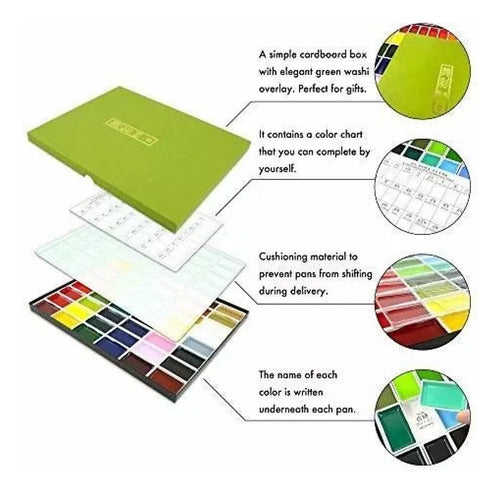 Kuretake Gansai Tambi Watercolor Set 48 Colors 1