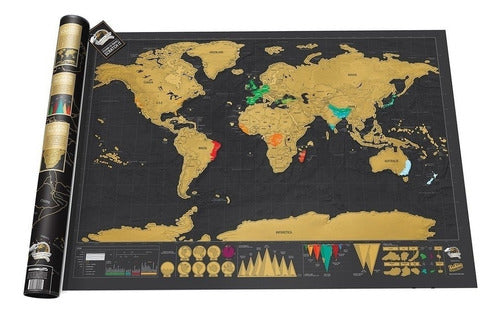 Deluxe Scratch Off World Map 59x83 0