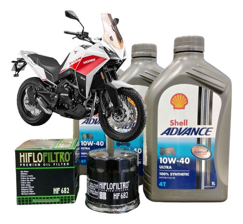 Shell-HIFLO Kit Service Morini X-Cape 650 + Synthetic Shell + Hiflo Filter 0