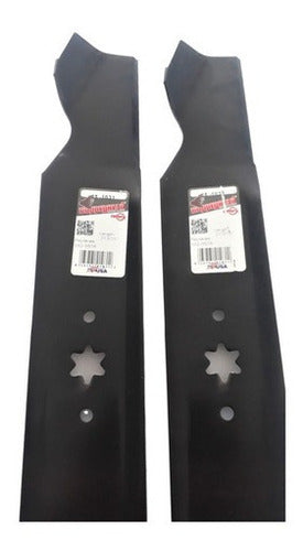 Rotary Tractor Blades Set MTD 42 942-0616 742-0616 21" Length 6-Point Star Center 1