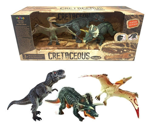 Wabro Cretaceous Set De Dinosaurios 3 Piezas Cuota 7