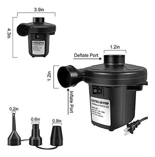 Bomba De Aire Eléctrica, Bomba Eléctrica Para Hinchables Bom 3
