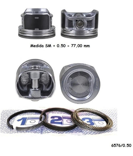 Pistones C/aros Volkswagen Gol G5, G6/ Fox/ Suran Nafta 0.50 0