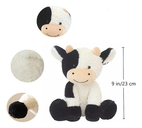 Joson 9 Inch Plush Cow Toy, Cute Plush Animal 2