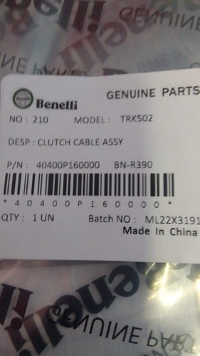 Benelli Original Clutch Cable for TRK502 TRK502X 3