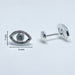 Wadaba 925 Silver Open Style Earrings with Turkish Eye and Cubic 7