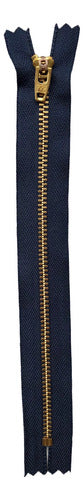 YKK Metal Bronze Fixed Zipper 4 Chain 14cm - Pack of 6 1