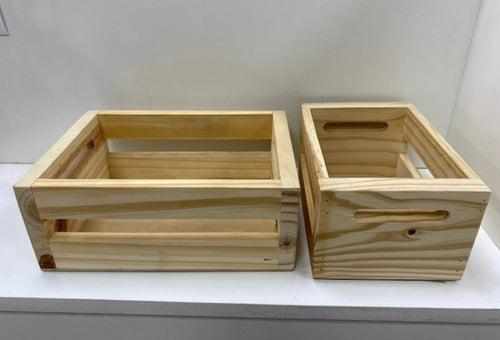 Cajón De Pino Caja De Madera Organizador 14x20 X6u 1