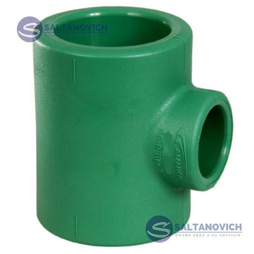 Amanco Tee Fusión 32 X 25 X 32 Mm Reducción Verde Central 1