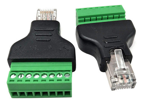 Poyiccot - Juego De 2 Adaptadores De Red Rj45 Ethernet/8p8c 2