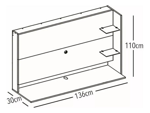 Modern Floating TV Panel for Up to 50 Inch LED LCD TVs 2