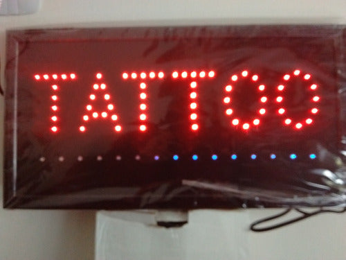 Cartel Led Tattoo 50 X 25 Cm. Nacional 3