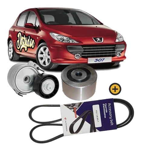 Peugeot 307 2.0 HDI Poly-V Belt Kit with Tensioners 0