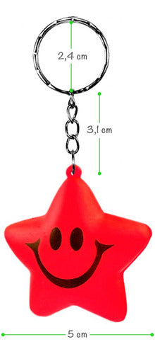 Iko Shop Smiling Star Stress Relief Keychains Pack of 12 2