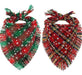 Cherpet Christmas Dog Bandana - Cute Plaid Snowflake Scarf 0