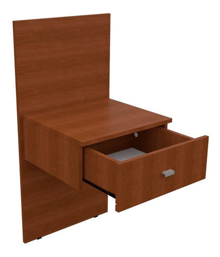 Set of 2 Modern Floating Bedside Tables with Drawer Combo 9