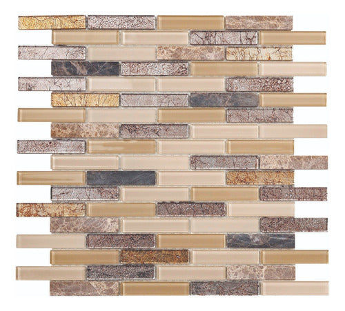 Misiones Deco Asiria 4 Strips Mixed Glass & Marble Coating 0