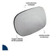 Lente Com Base Retrovisor Renault Clio 2002/2010 11 Esquerdo 4