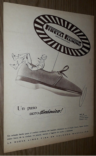 P133 Clipping Publicidad Zapatillas Pirelli Plumino Año 1965 0