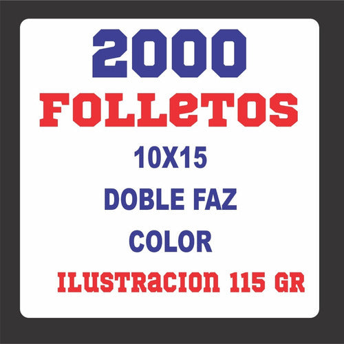 Expresiones 2000 Folletos / Volantes . 10x15 Full Color Doble Faz, 115 G 0