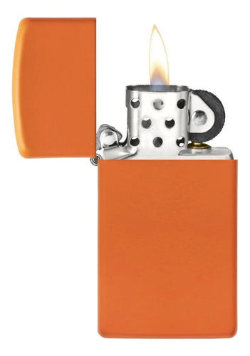 Zippo Original 1631 Slim Orange Matte Lighter with Warranty 4