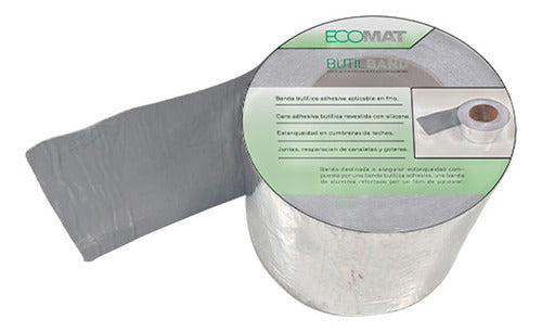 Ecomat Butil Adhesive Tape with Aluminum 100x0.9mm Roll 10mts 0