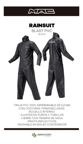 Traje De Lluvia Mac Blast Negro 5