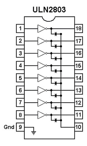 LAB1 TECH Uln2803 Arreglo 8 Transistores Darlington Npn Arrays Dip18 2