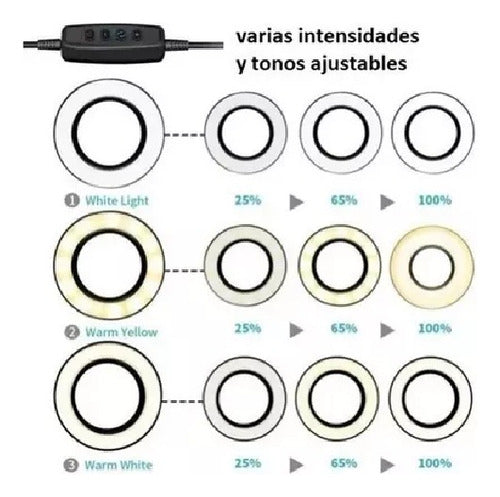 Professional Live Stream LED Ring Light Cell Phone Holder for Recording Videos 1