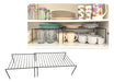 Set of 2 Reinforced White Expandable Shelf Organizers for Pantry 0