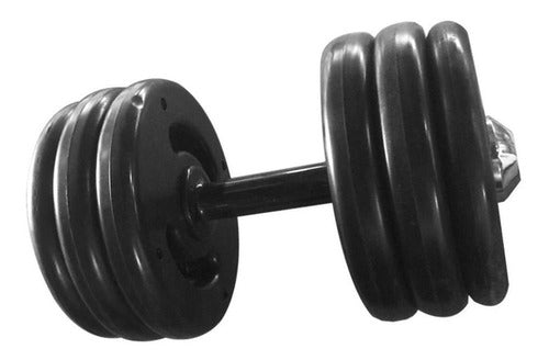 Dumbbell Injetado Pegada Emborrachada Academia Fitness 20kg 0