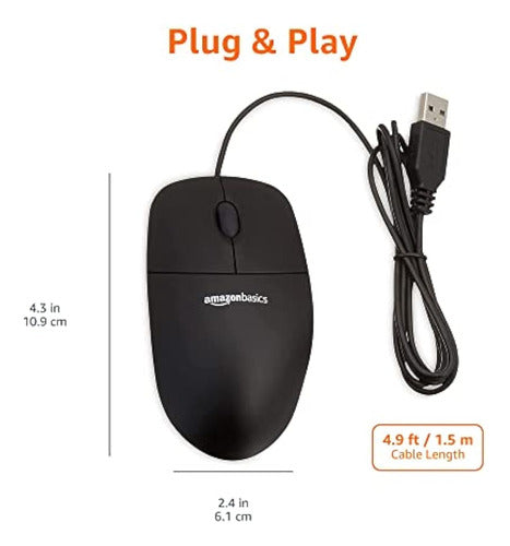 Amazon Basics USB Wired Computer Mouse 4