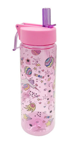 Modax Unicorn Water Bottle with Straw 550ml 1