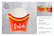 Set of 500 French Fry Boxes - Similar to Burger Chain Style 1