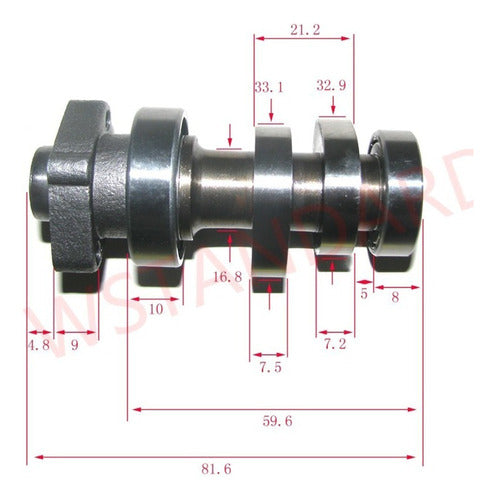 W Standard Arbol De Levas P/ Honda Cg Titan 150 / Xr 150 L W Std 1