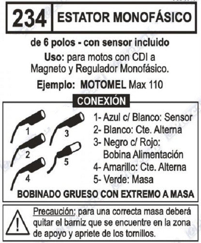 Estator Motomel Max 110 1