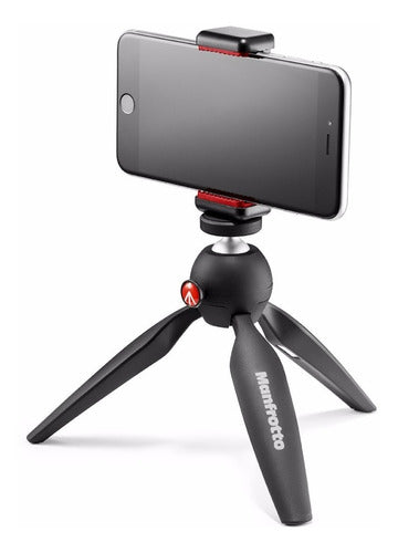 Manfrotto Pixi Tripod + MClamp Smartphone Holder 1