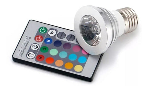 Cuak The Hell RGB LED Dichroic Lamp E27 with Remote Control 0