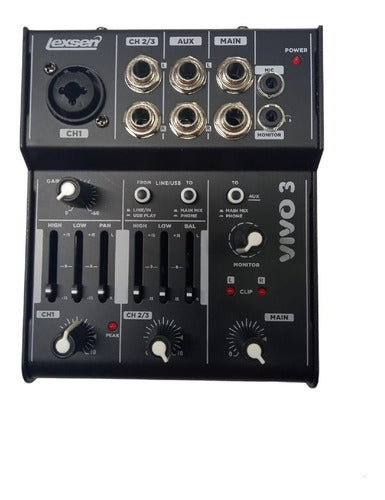 Consola Lexsen Vivo 3 3 Entradas Xlr Plug Usb Musicapilar 0