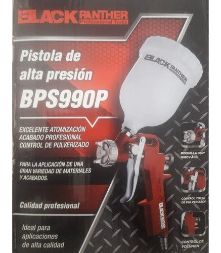 Black Panther HVLP Economical Spray Gun Plastic Tank B 1