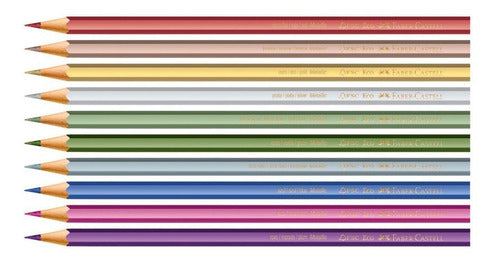 Lapices De Colores Faber Castell Metalizados X10 Metallic 1